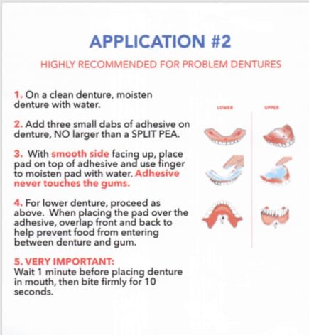 30 Pack Adhesive Free Denture Pads O789