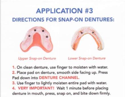 30 Pack Adhesive Free Denture Pads O789