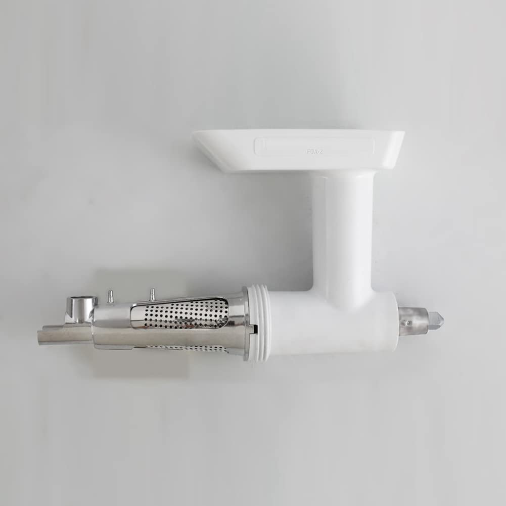 Meat Grinder Attachment for Mixers, White & Silver O951994