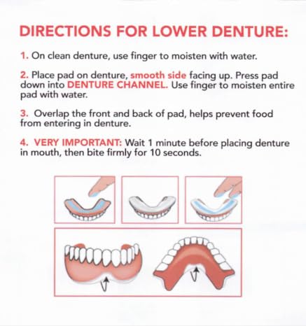 30 Pack Adhesive Free Denture Pads O789