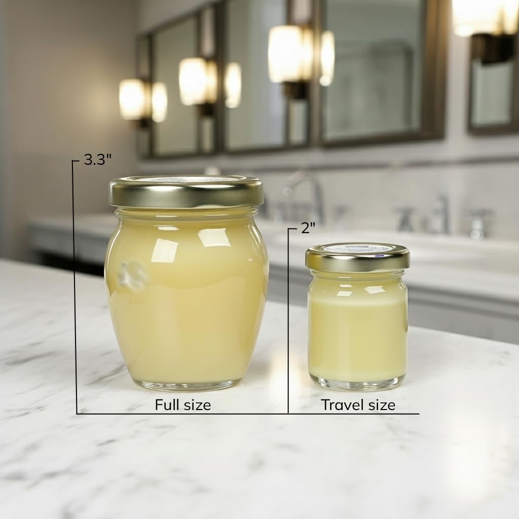 Travel Size Unscented Natural Lotion Body Moisturizer Face Cream Castor & Jojoba Oil 1 oz N112