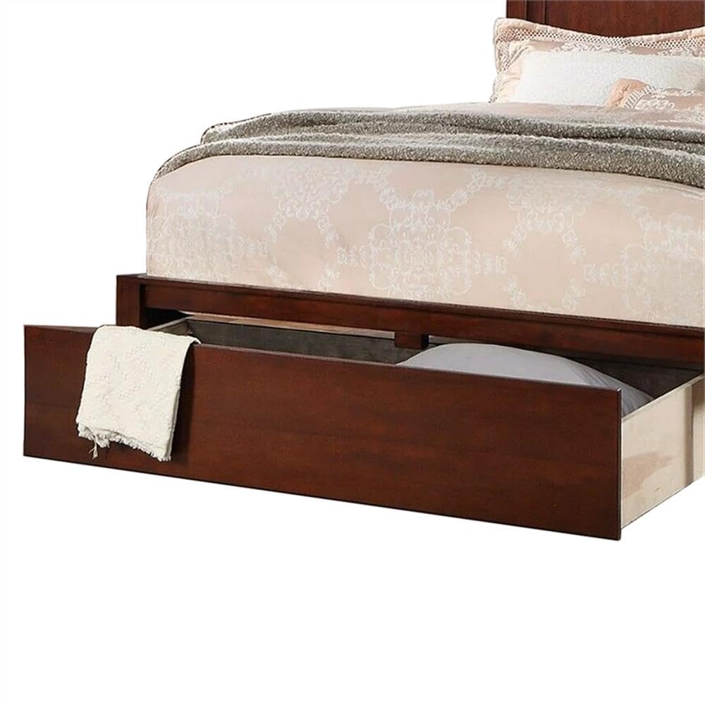 California King Panel Bed with Storage Drawers T153