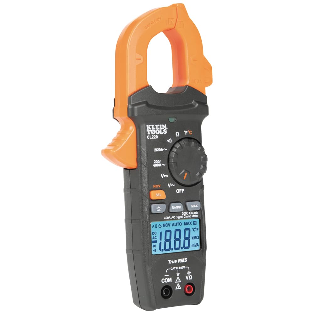 Digital Clamp Meter, Auto-Ranging 400 Amp AC U623