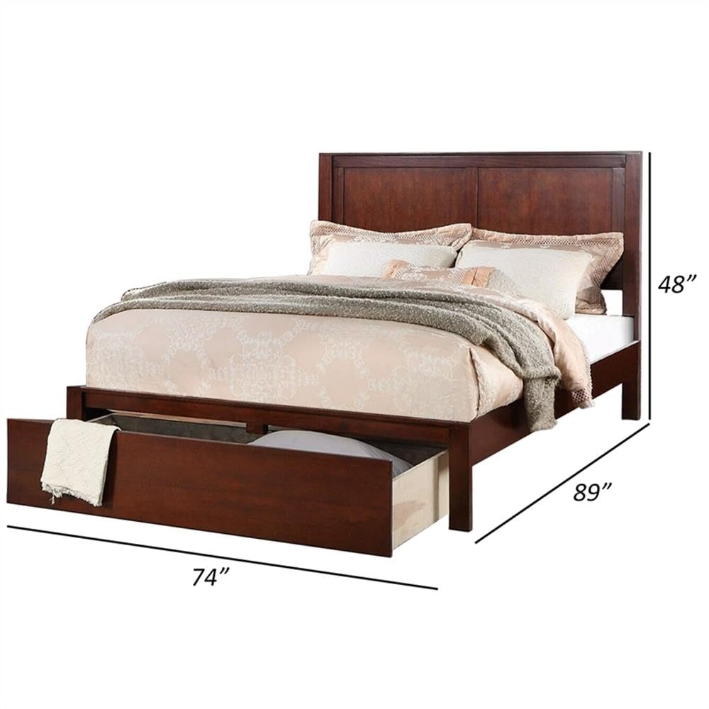California King Panel Bed with Storage Drawers T153
