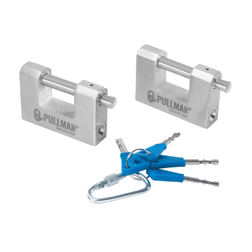 Heavy Duty Keyed Alike Padlocks with 4 Keys 2 Pack 70mm T4311