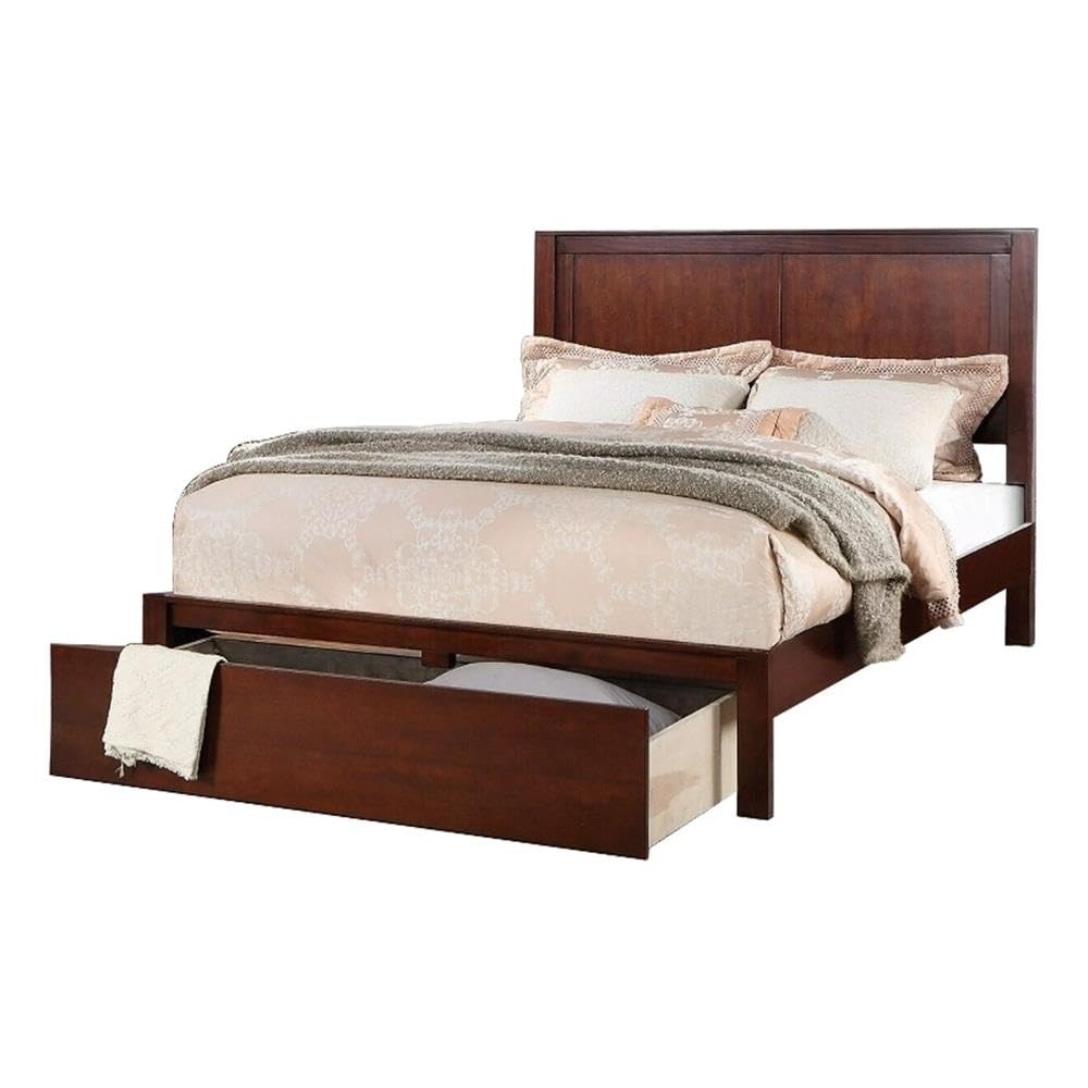 California King Panel Bed with Storage Drawers T153