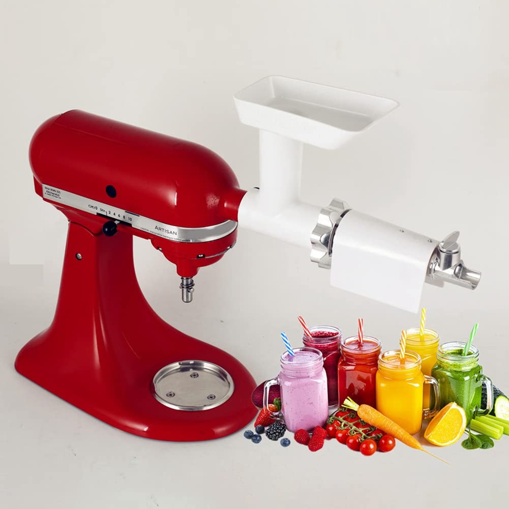 Meat Grinder Attachment for Mixers, White & Silver O951994