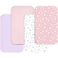 Pink 4 Pack Bassinet Sheets O4118
