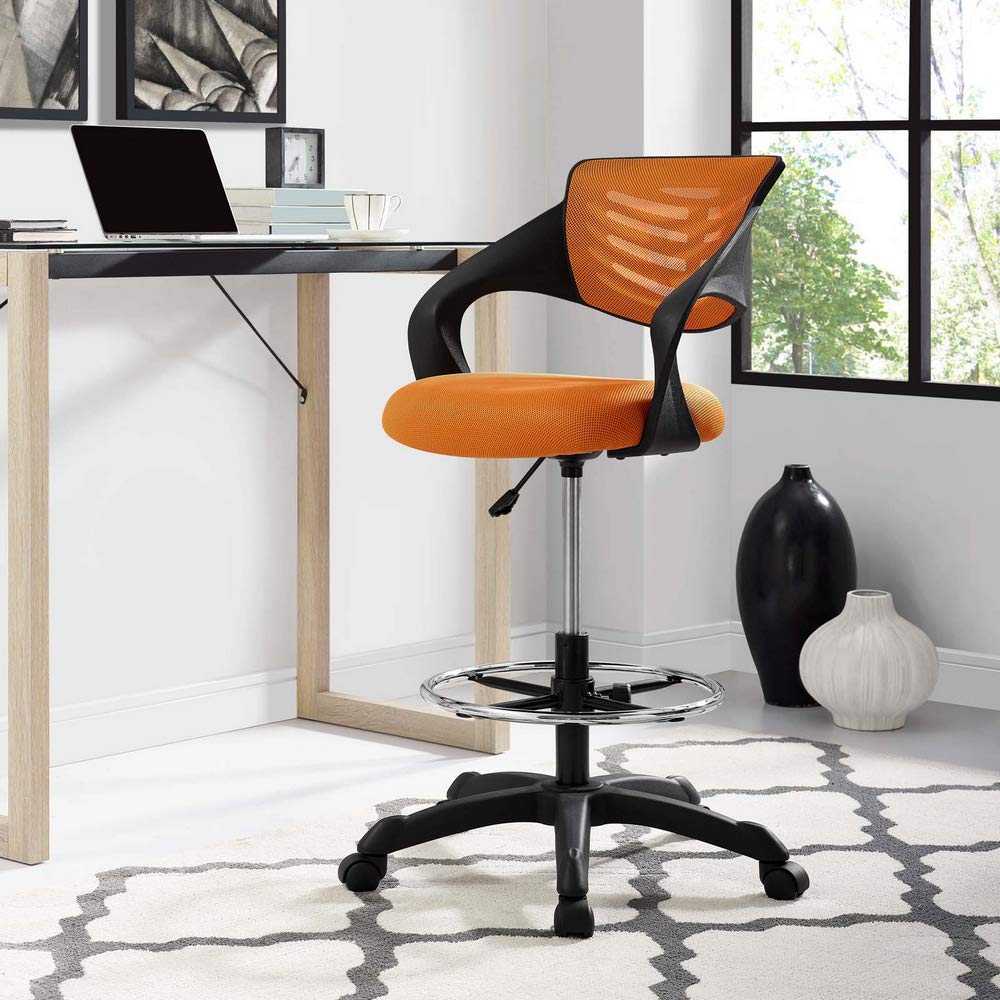 Orange Drafting Chair C9743