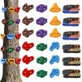 18 Pcs Tree Climbing Holds with 6 Ratchet Straps X2033