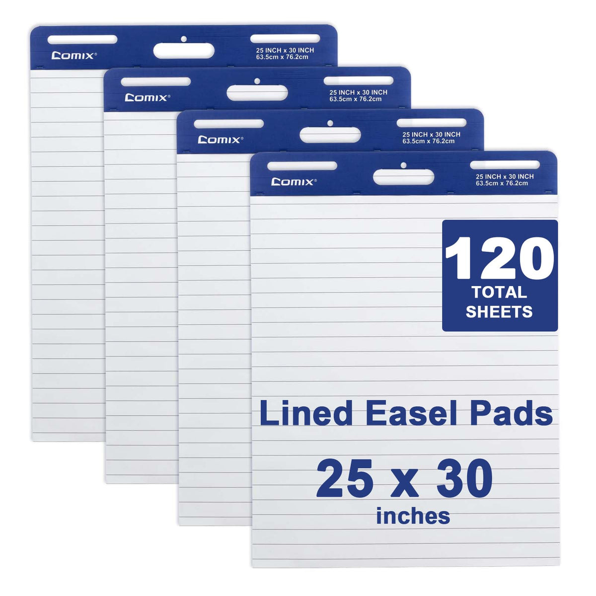Lined Sticky Easel Pad 25 x 30 Inches 30 Sheets 4 Pads U2473