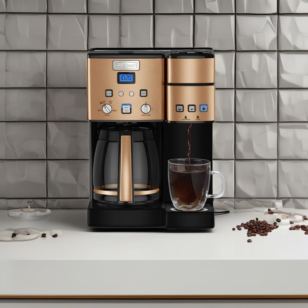 Single Serve + 12 Cup Stainless Steel Coffee Maker K10733