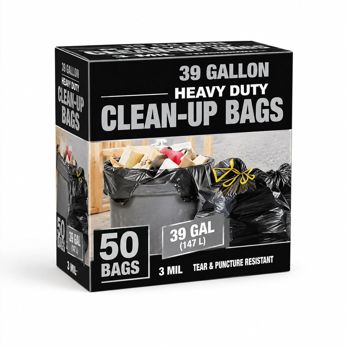 39-Gallon Outdoor Construction Trash Bags N435