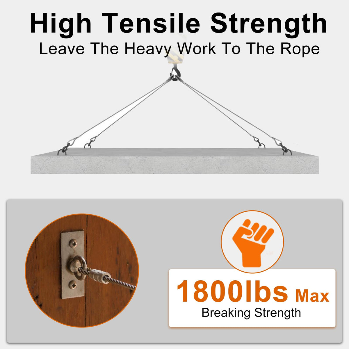 1/8 Stainless Steel Cable 200ft T316 Wire Rope with 8" Cutter S7710