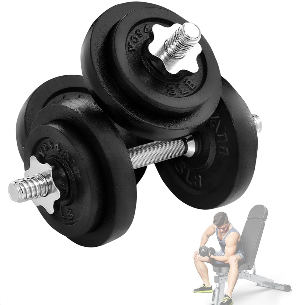 Adjustable Dumbbell Set with Weight Plates J924607