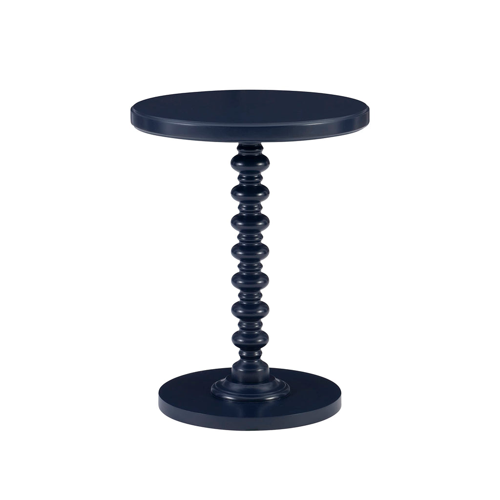 Round Navy Blue Pedestal Accent Table H956512