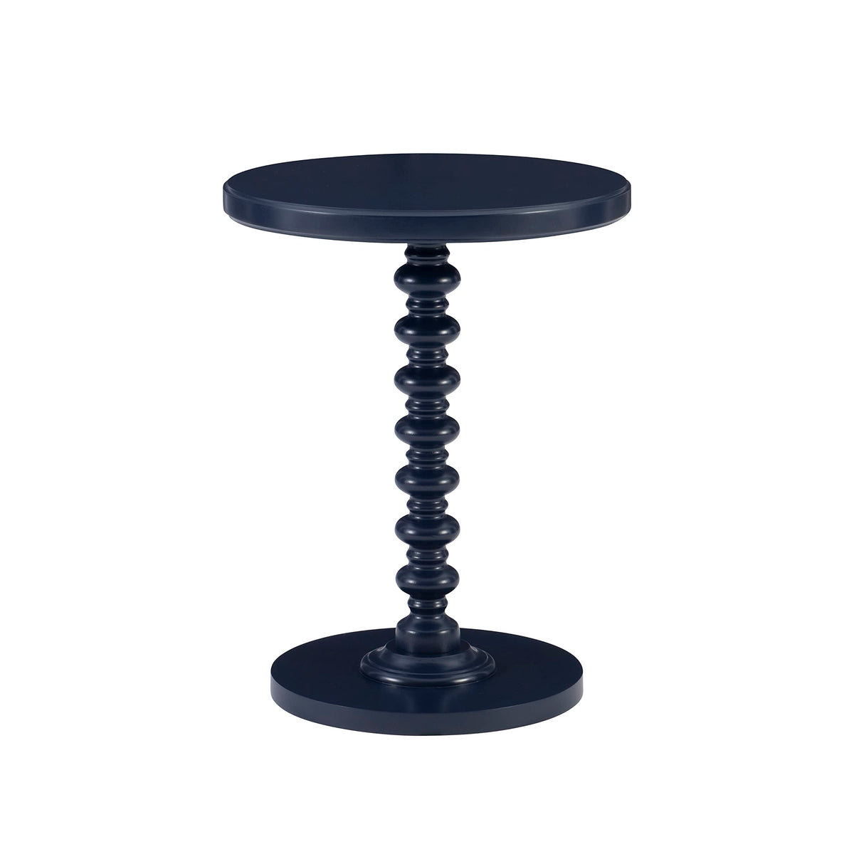 Round Navy Blue Pedestal Accent Table H956512