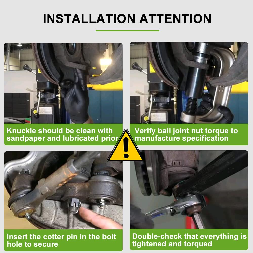 12pcs Front Suspension Kit Lower Control Arm Ball Joint Tie Rod End Sway Bar End Link S5259