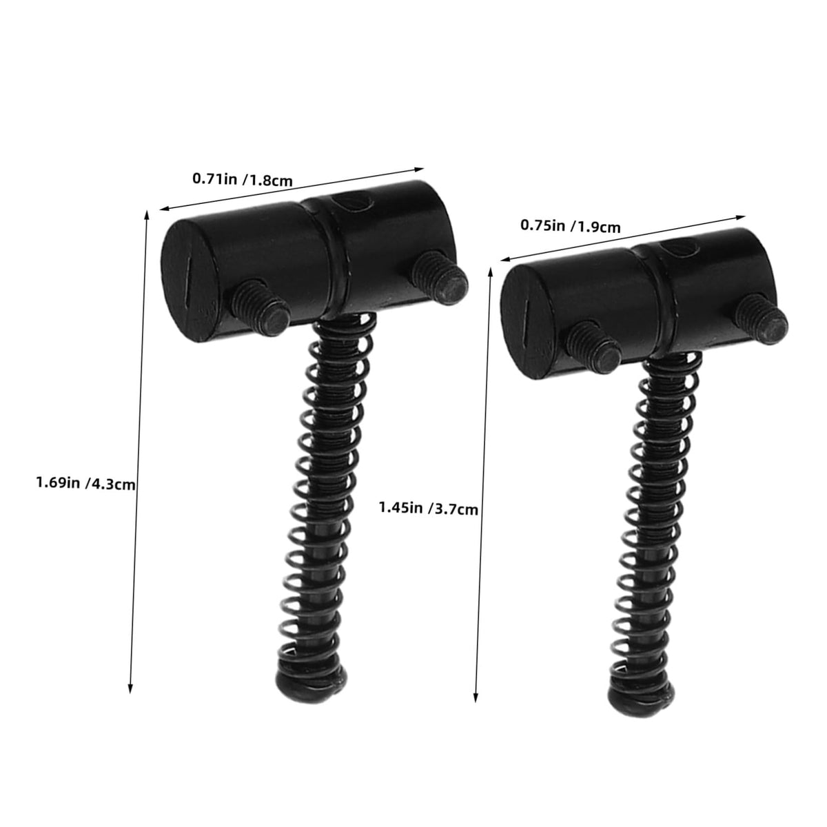 Metal Bass Guitar Bridge Saddles, 4-string, 2 Sets Black N751