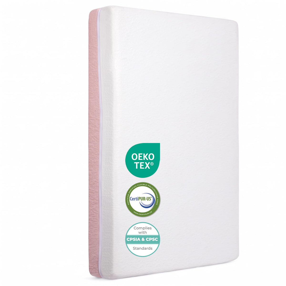 Mini Crib Mattress 2-Stage Firmness 38x24x4 Inch O395743