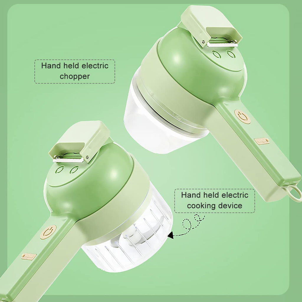4 in 1 Handheld Electric Vegetable Cutter Set USB Rechargeable O856910