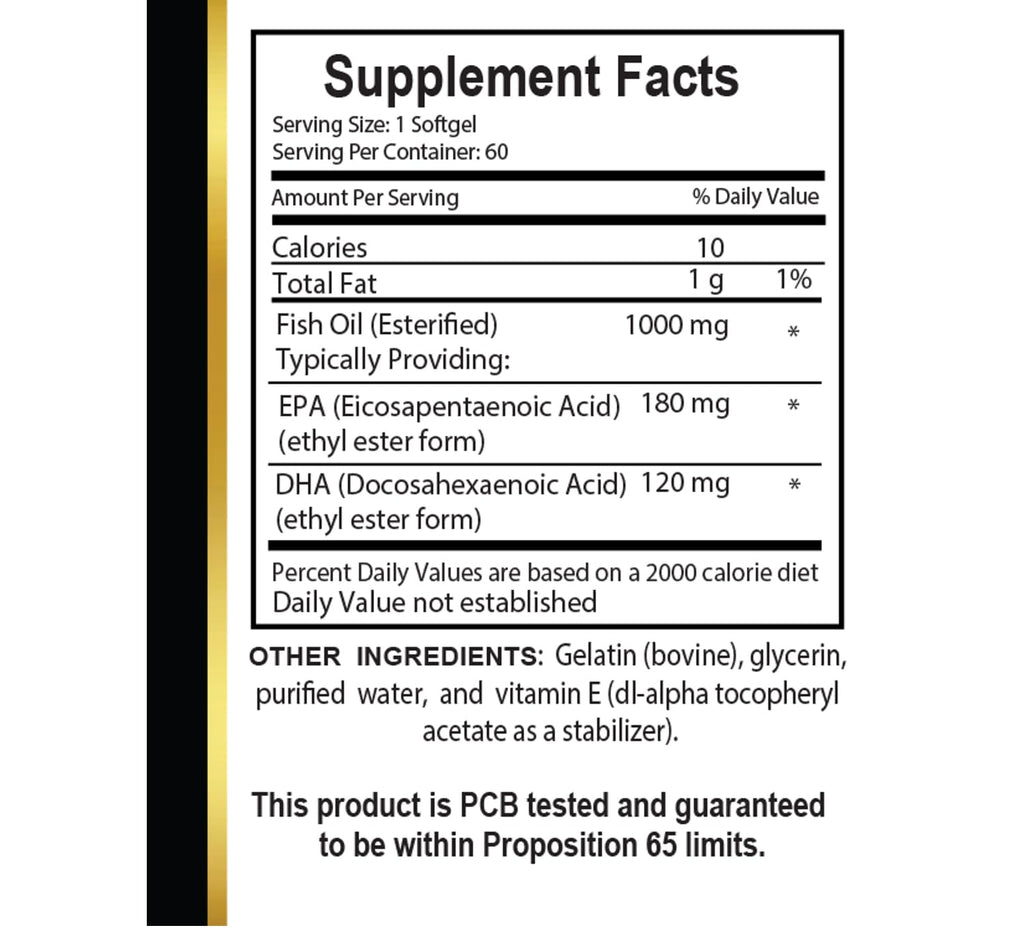 Omega-3 Salmon Oil 1000mg 60 Capsules J36740