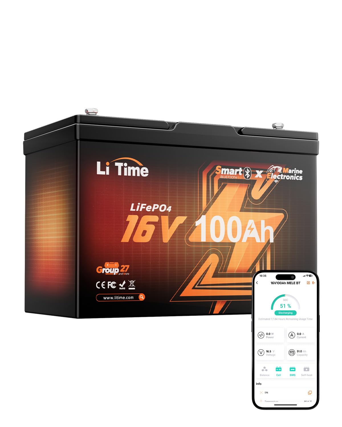 16V 100Ah Lithium Battery V81481