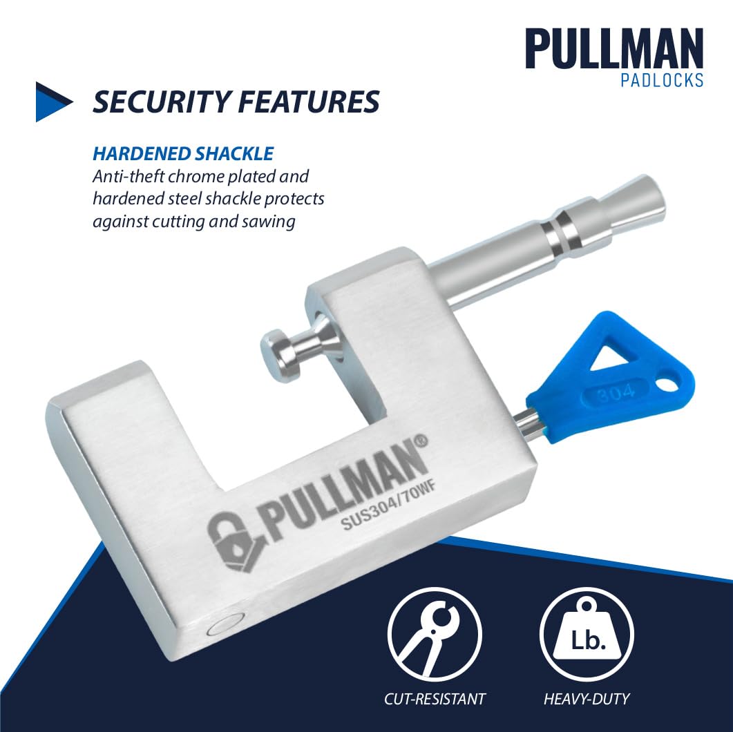 Heavy Duty Keyed Alike Padlocks with 4 Keys 2 Pack 70mm T4311