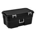 22 Gallon Black Wheeled Plastic Storage Trunk with Handle M453555