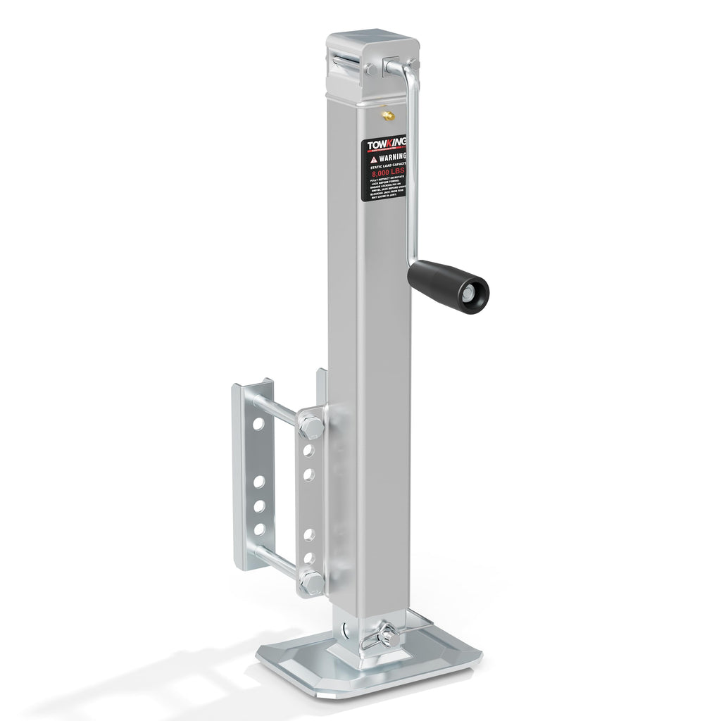 Square Trailer Jack, 15" Lift, Heavy Duty Swivel J21463