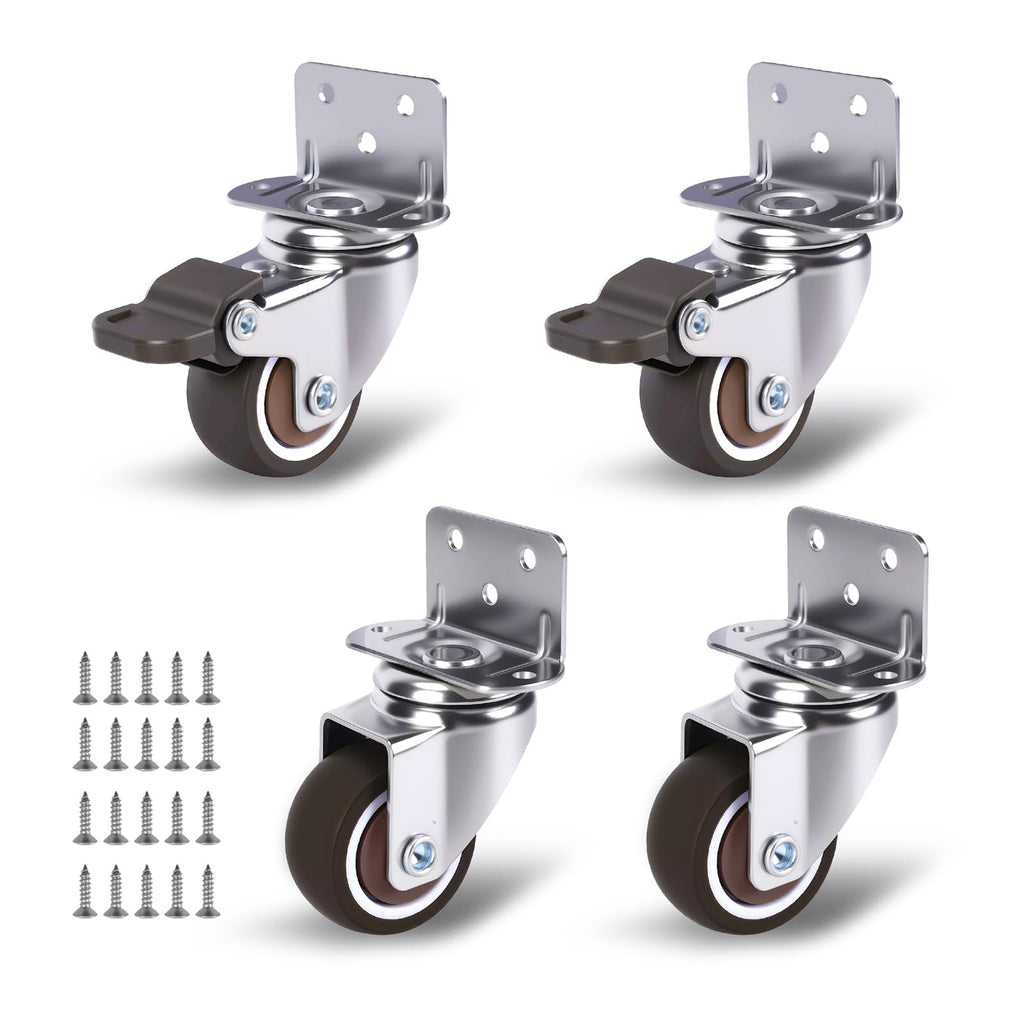 1" Low Profile Caster Wheels Set of 4 M1853