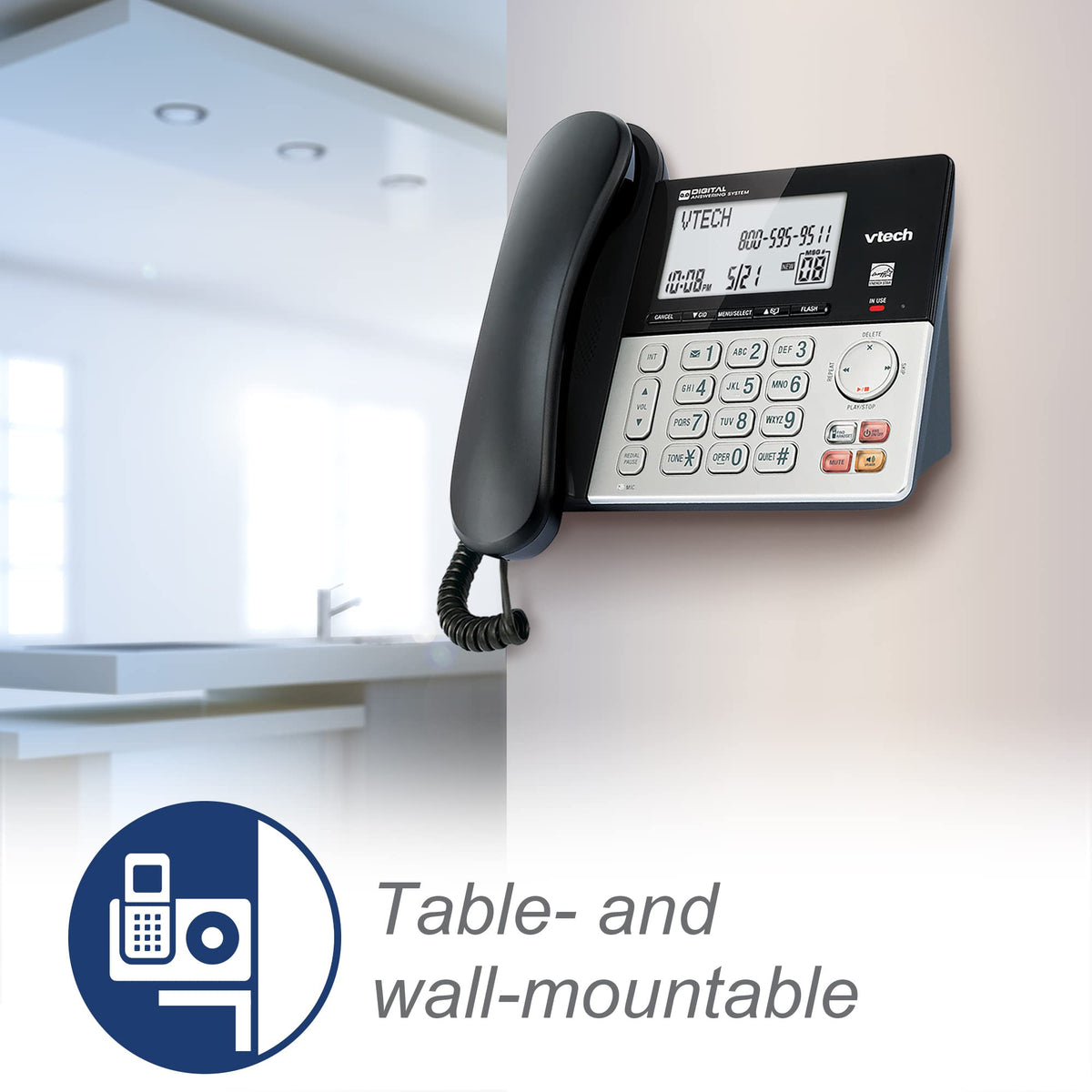 Corded/Cordless Phone System with 2 Handsets I537