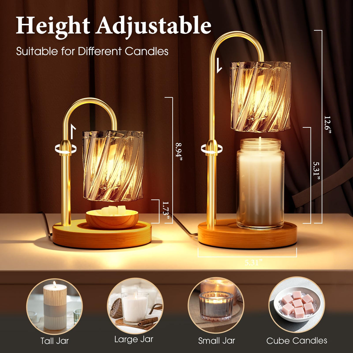 Candle Warmer Lamp with Timer Dimmer W43229