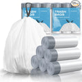 1.6 Gallon Mini Drawstring Trash Bags, 120 Counts White Trash Bin Liners G65280