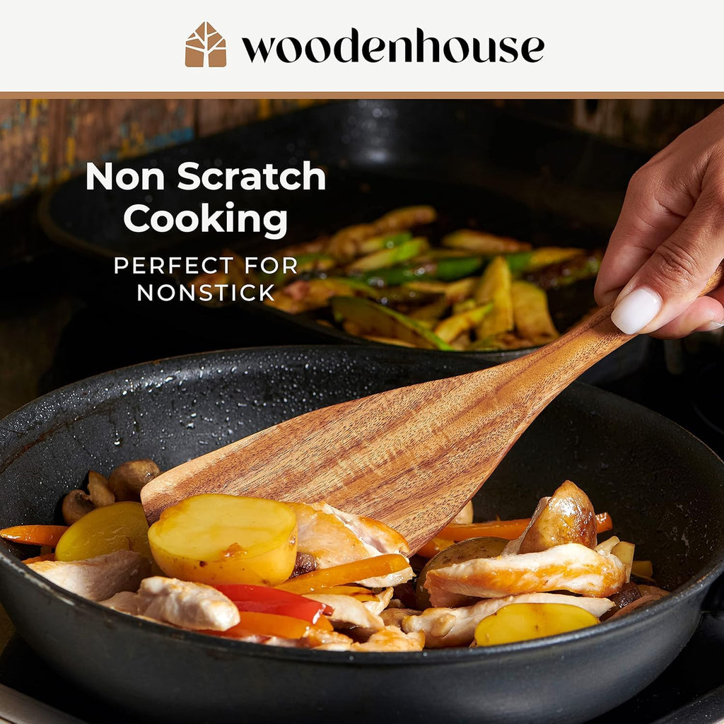 10 Pcs Non Toxic Teak Wooden Kitchen Utensils Set G1689