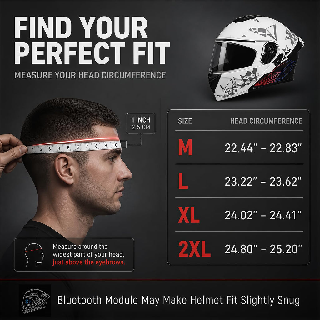 DOT Approved Flip Up Full Face Dual Visor Motorcycle Helmet K778