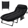 Black Camping Cot with Mattress D584