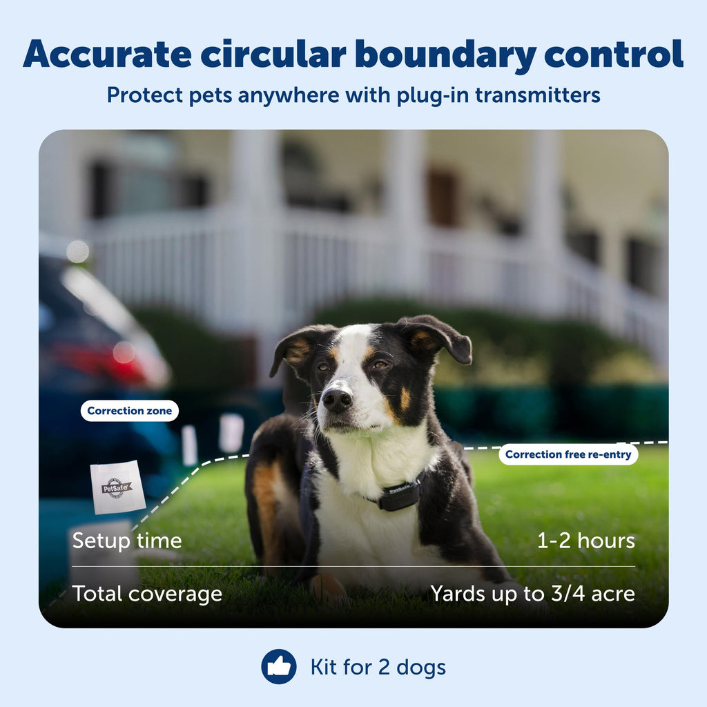Wireless Fence, 2 Dog, Up to 3/4 Acre Q6791