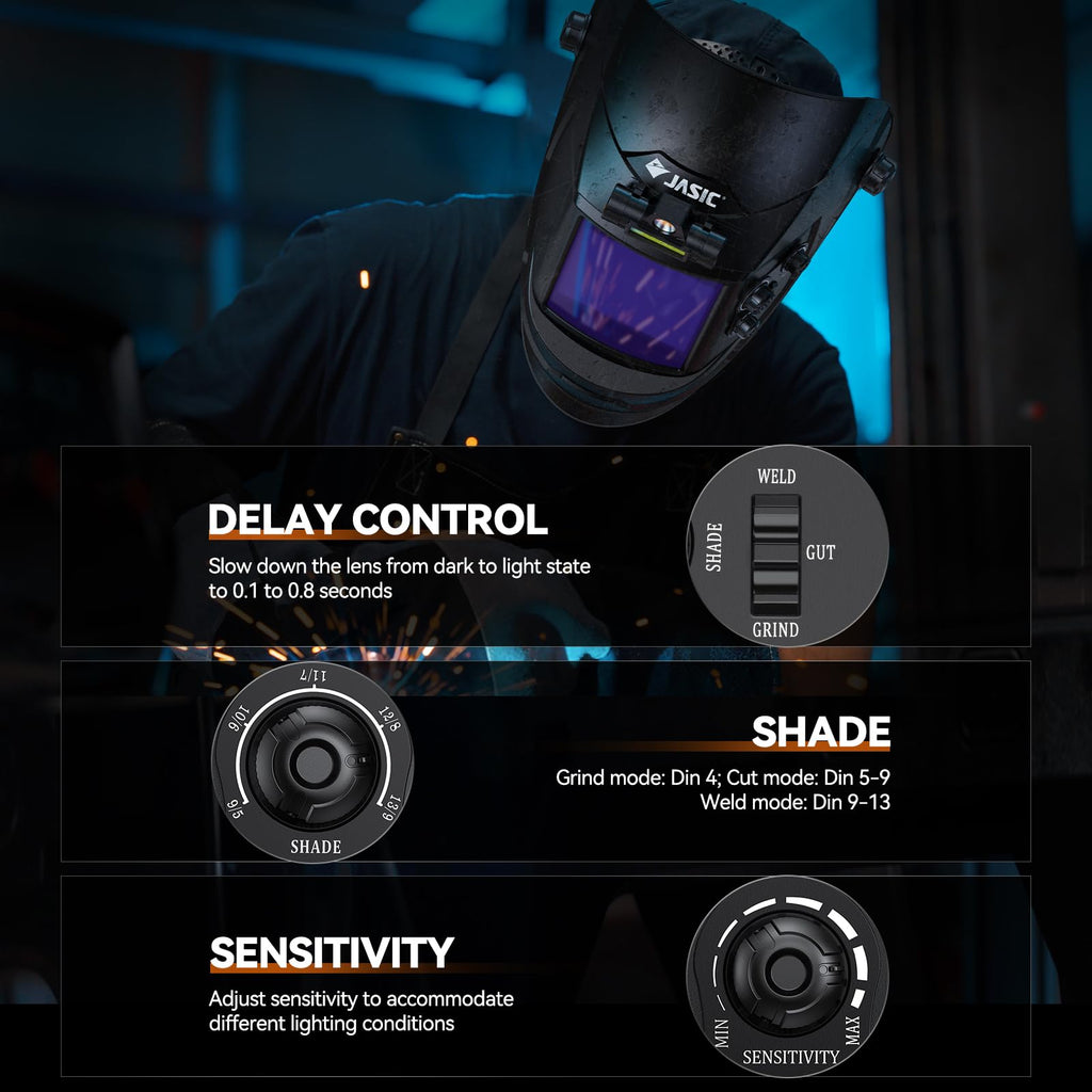 Auto Darkening Welding Helmet with Light F6206