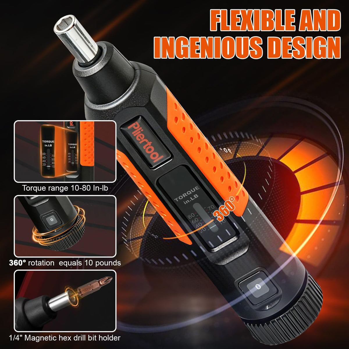 42Pcs Preset Torque Screwdriver Set 10-80 Inch Pound Z249719