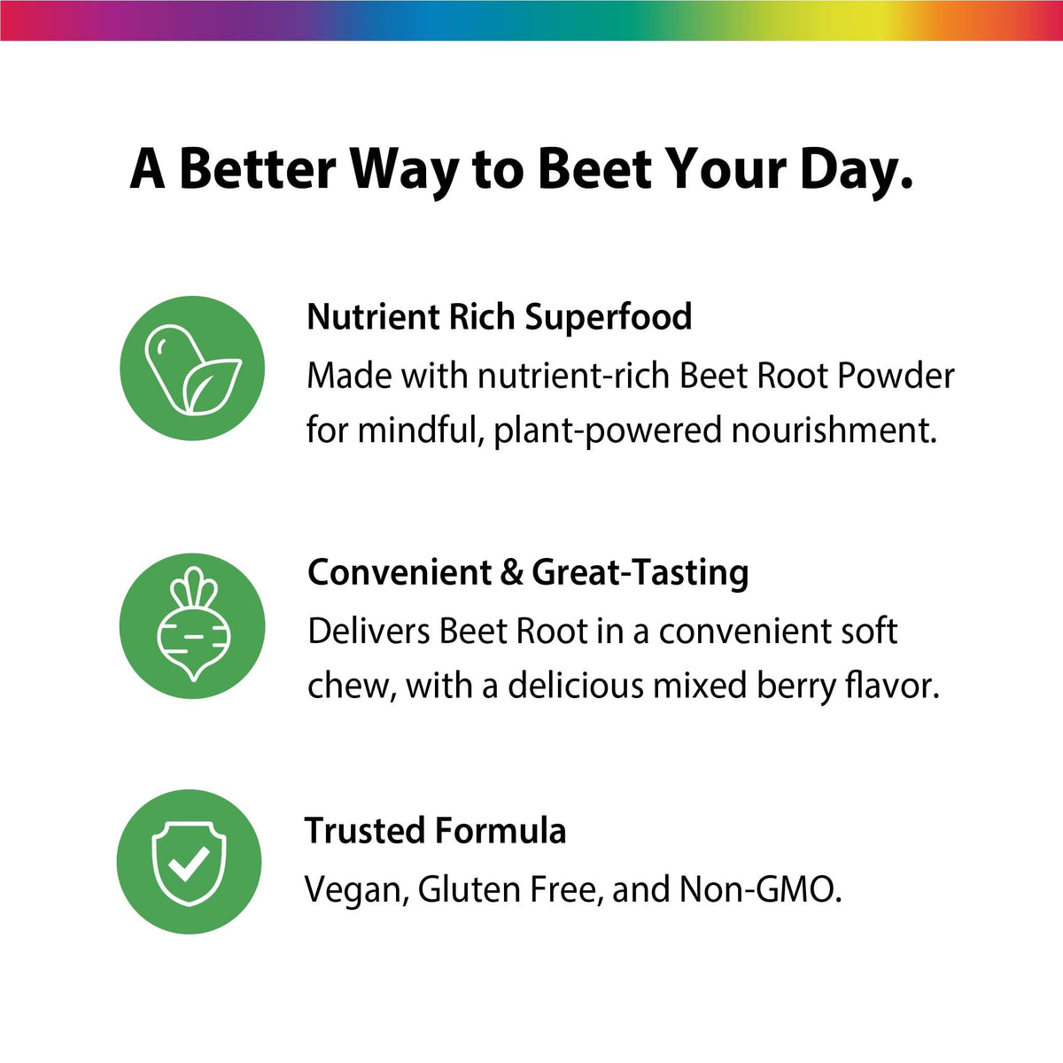 Beet Root Soft Chews Supplement 500 mg 60 Count X251