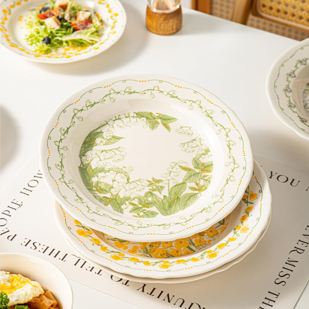 12-Piece Ceramic Dinnerware Set, Service for 4, Cream White D39793