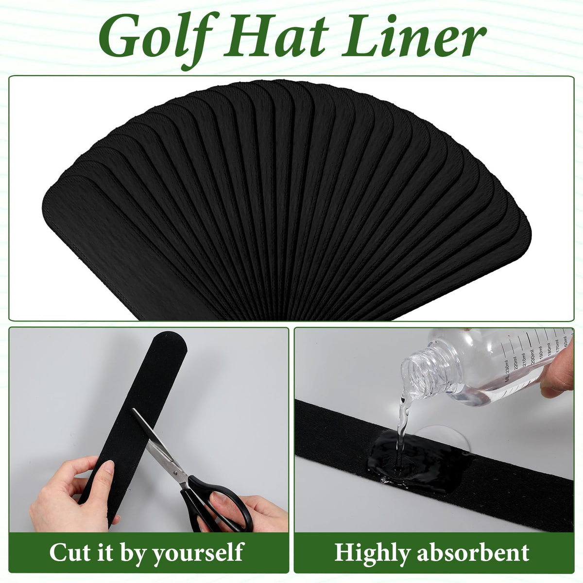 30 Pcs Disposable Hat Sweat Liner Sweatband Inserts J95019