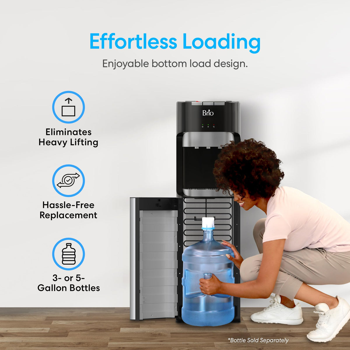 Bottom Loading Water Cooler Dispenser for 5 Gallon Bottles Y36217