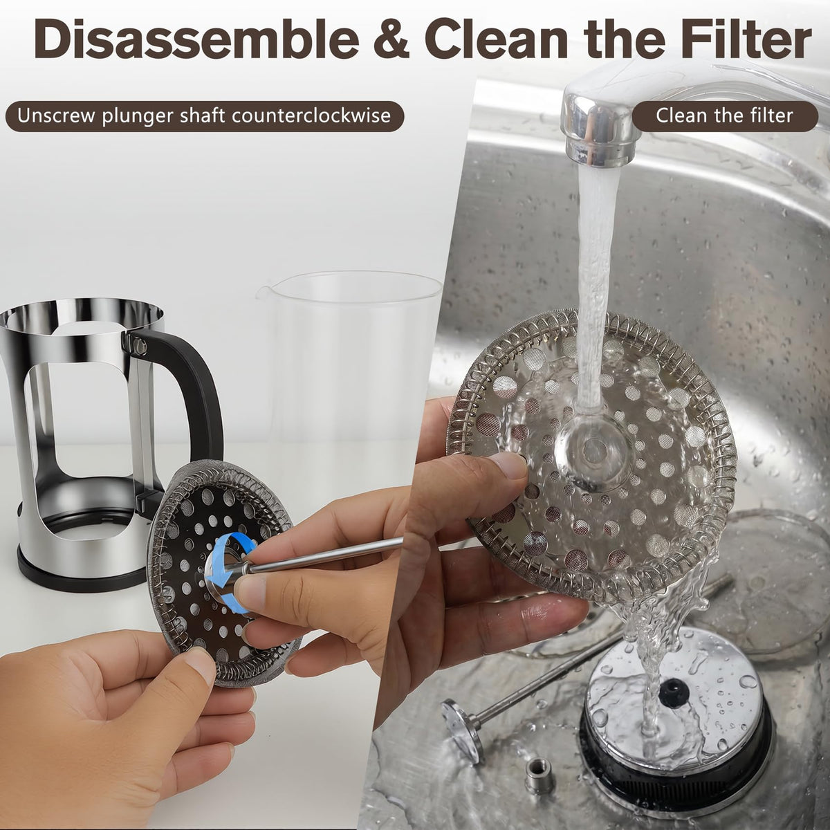 34oz Heat Resistant Glass Stainless Steel French Press Coffee Maker X60283