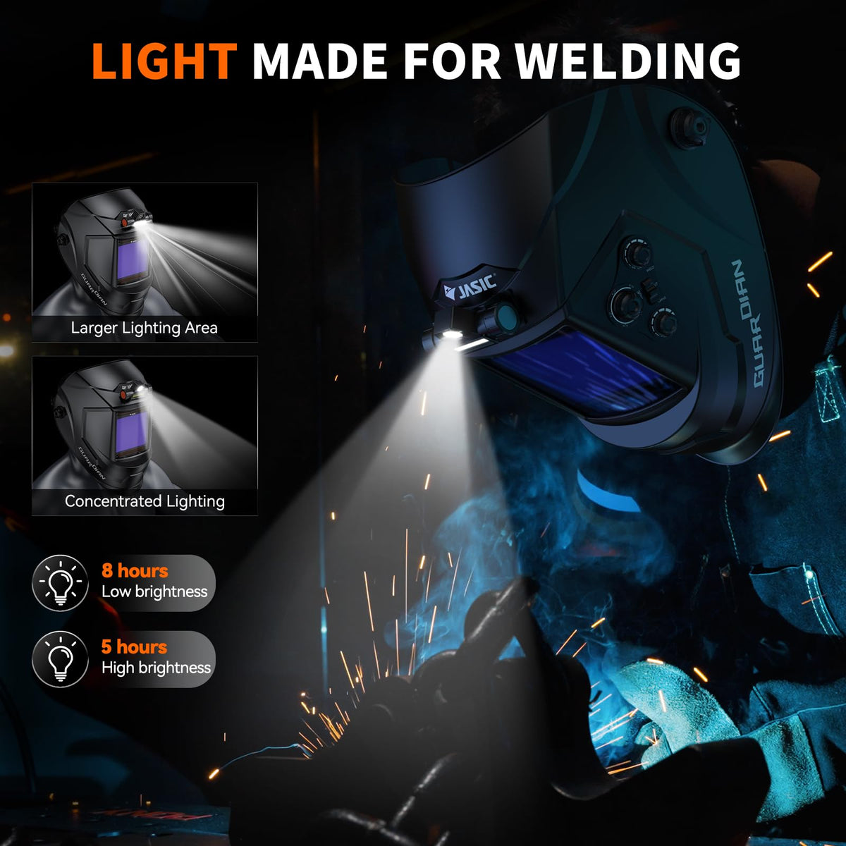 Auto Darkening Welding Helmet with Light F6206