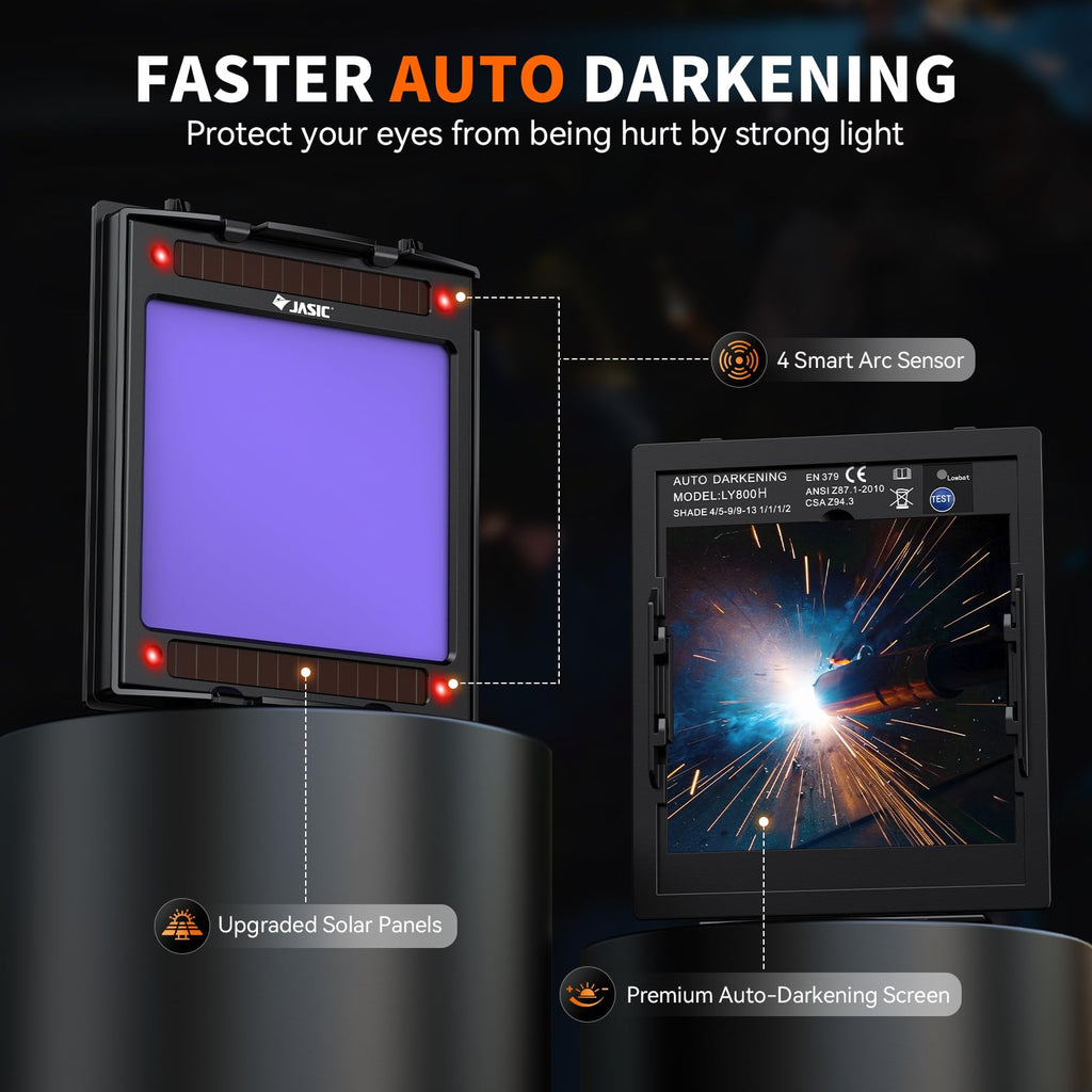 Auto Darkening Welding Helmet with Light F6206