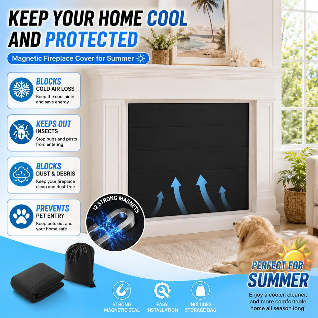 Magnetic Fireplace Cover 36x24 Inch U64549