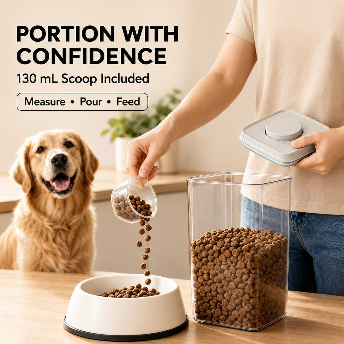 Airtight Dog Food Storage Container with Scoop P687870