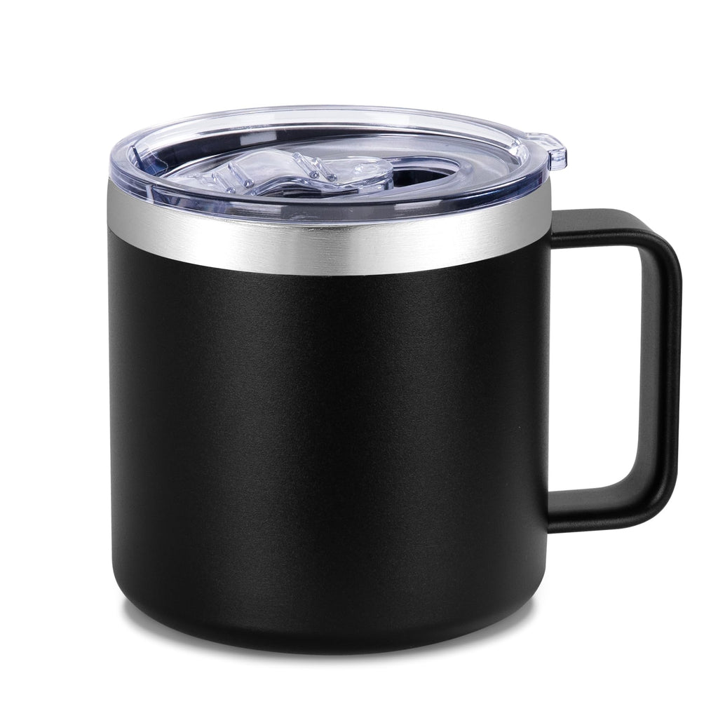14 oz Insulated Stainless Steel Travel Coffee Mug with Handle and Lid T94799